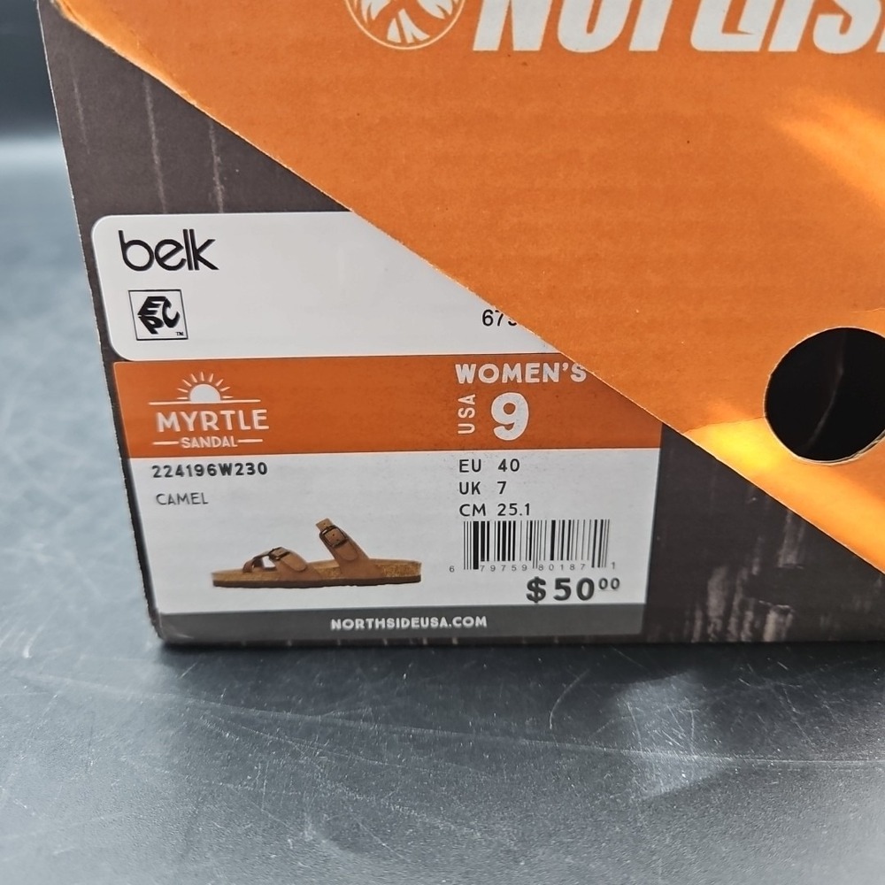 Northside Myrtle Sandals Camel Brown Color Women's Size 9 Brand New Flat - Picture 2 of 8